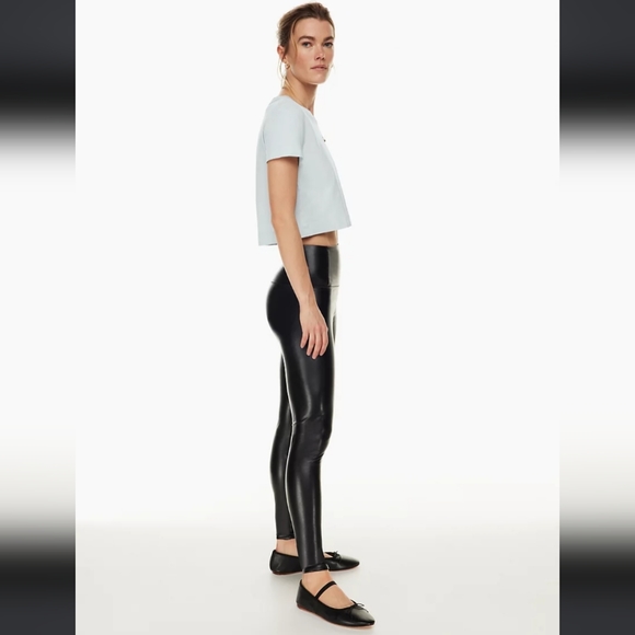 Aritzia Wilfred Free Daria Pants High-waisted Vegan Leather leggings - Picture 5 of 9